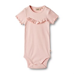 Wheat Body Rib Ruffle SS Edith - Rose ballet